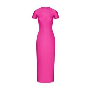 skims neon pink dress Hot Pink Skims dress
